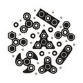 Hand Spinners icons set. Vector illustration Royalty Free Stock Photo