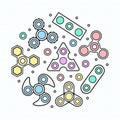 Hand Spinners illustration Royalty Free Stock Photo