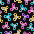 Hand Spinners Seamless pattern. Vector illustration