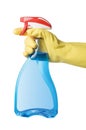 Hand with spray bottle Royalty Free Stock Photo