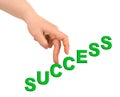 Hand and stairs Success Royalty Free Stock Photo