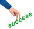 Hand and stairs Success Royalty Free Stock Photo