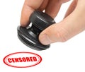 Hand with stamp Censored Royalty Free Stock Photo