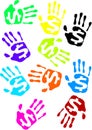 Hand stamps. Royalty Free Stock Photo