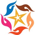 Hand star logo