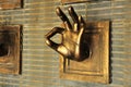 Hand statue