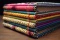 hand-stitched book spine with colorful threads