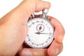 Hand and stopwatch Royalty Free Stock Photo