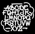 Hand style graffiti font abc Royalty Free Stock Photo