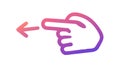 Hand Swipe Left Gesture, Touchscreen Navigation Icon, vector design Generative AI Royalty Free Stock Photo