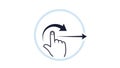 Hand Swipe Right Gesture Icon for User Interface and Digital Navigation Royalty Free Stock Photo