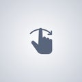 Hand swipe right icon, vector best flat icon