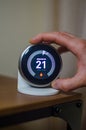 hand switching Controlling Thermostat with Digital Temperature Display