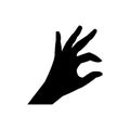 Hand symbol icon vector. Hand illustration sign. Symbol shown by the hand sign.