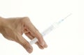 Hand with syringe Royalty Free Stock Photo