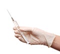 Hand syringe with a antibiotic