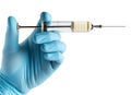 Hand with syringe