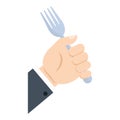 hand take fork cook utensil