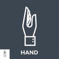 Hand thin line vector icon Royalty Free Stock Photo
