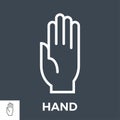 Hand thin line vector icon Royalty Free Stock Photo