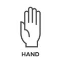 Hand thin line vector icon Royalty Free Stock Photo