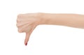 Hand thumb down. Royalty Free Stock Photo