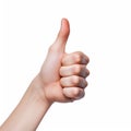 Hyper-realistic Thumb Up Hand On White Background Royalty Free Stock Photo