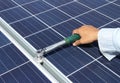 Hand Tightening Solar Panel Clamp with Torque Wrench