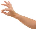Hand to hold thin object Royalty Free Stock Photo