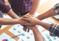 Hand together in business meeting for team concept Royalty Free Stock Photo