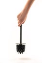 Hand with toilet brush Royalty Free Stock Photo