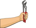 Hand with tool Royalty Free Stock Photo