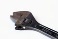 Hand tool, adjustable wrench on white background Royalty Free Stock Photo