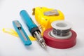 Hand tool for repairing electrical wiring Royalty Free Stock Photo