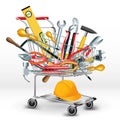 Hand tools shopping Royalty Free Stock Photo