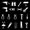 Hand tools - vector icons Royalty Free Stock Photo