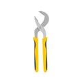 Hand tools vector. Steel pliers for pinching workpieces and cutting wires Royalty Free Stock Photo