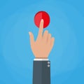 Hand touch button vector illustration. Royalty Free Stock Photo