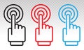 Hand touch or gesture tap flat icon for apps and websites Royalty Free Stock Photo
