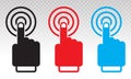 Hand touch or gesture tap flat icon for apps and websites Royalty Free Stock Photo