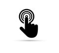 Hand touch icon. black Click icon. isolated on background. Royalty Free Stock Photo