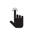 Hand touch pad black icon design. Vector illustration Royalty Free Stock Photo