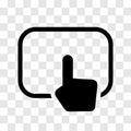 Hand touching pad icon - vector iconic design Royalty Free Stock Photo