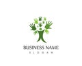 Hand Tree Logo Design Template Royalty Free Stock Photo