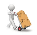 Hand truck Royalty Free Stock Photo