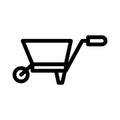 Hand truck thin line vector  icon Royalty Free Stock Photo