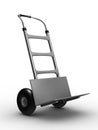 Hand truck on white background