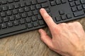 Hand typing on the computer keyboard Royalty Free Stock Photo