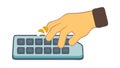 Hand Typing on Keyboard, Productivity and Computing Concept, vector design Generative AI Royalty Free Stock Photo