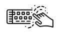 Hand Typing on Keyboard Vector Interface Icon, vector design Generative AI Royalty Free Stock Photo